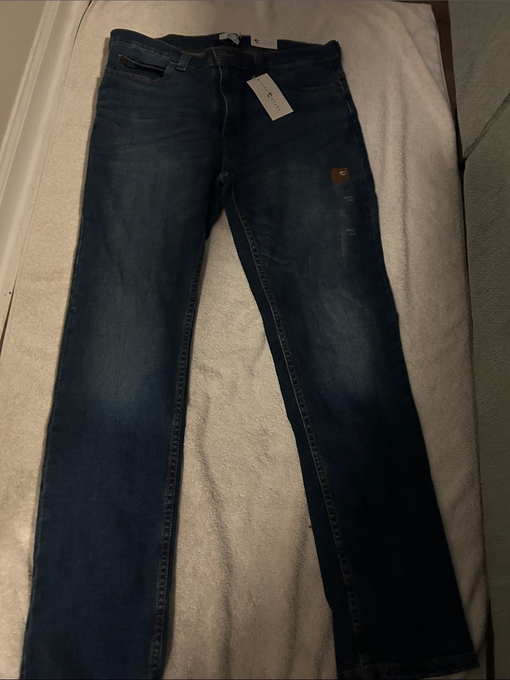 True Craft Men's Dark Blue Slim Straight Jeans
